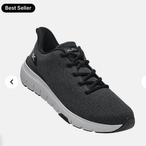 NWT KURU FLEX Via Women's Athletic Sneakers Jet Black & Bright White size 9.5W